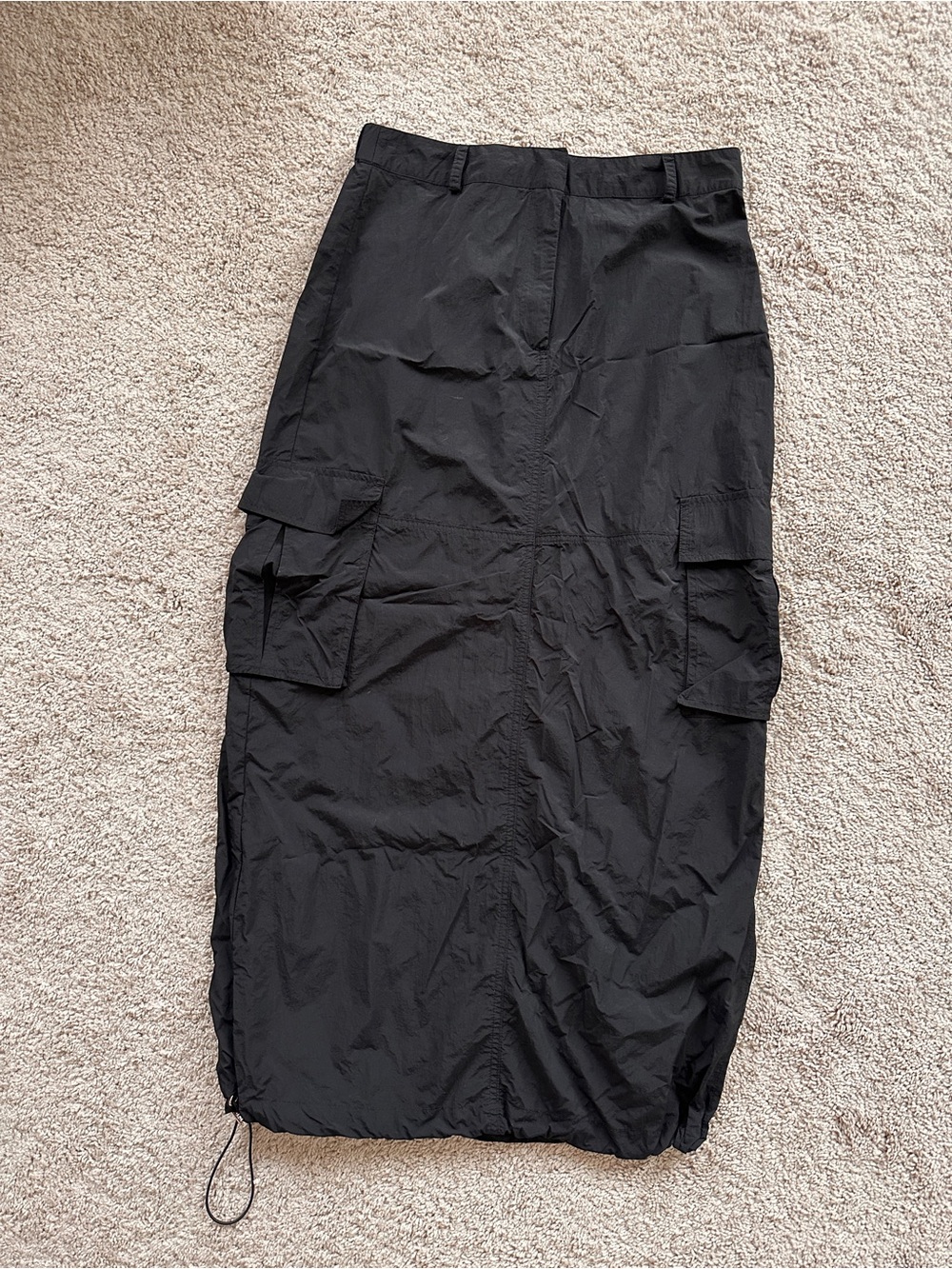 Oak + Fort Women’s Black Cargo Midi Skirt